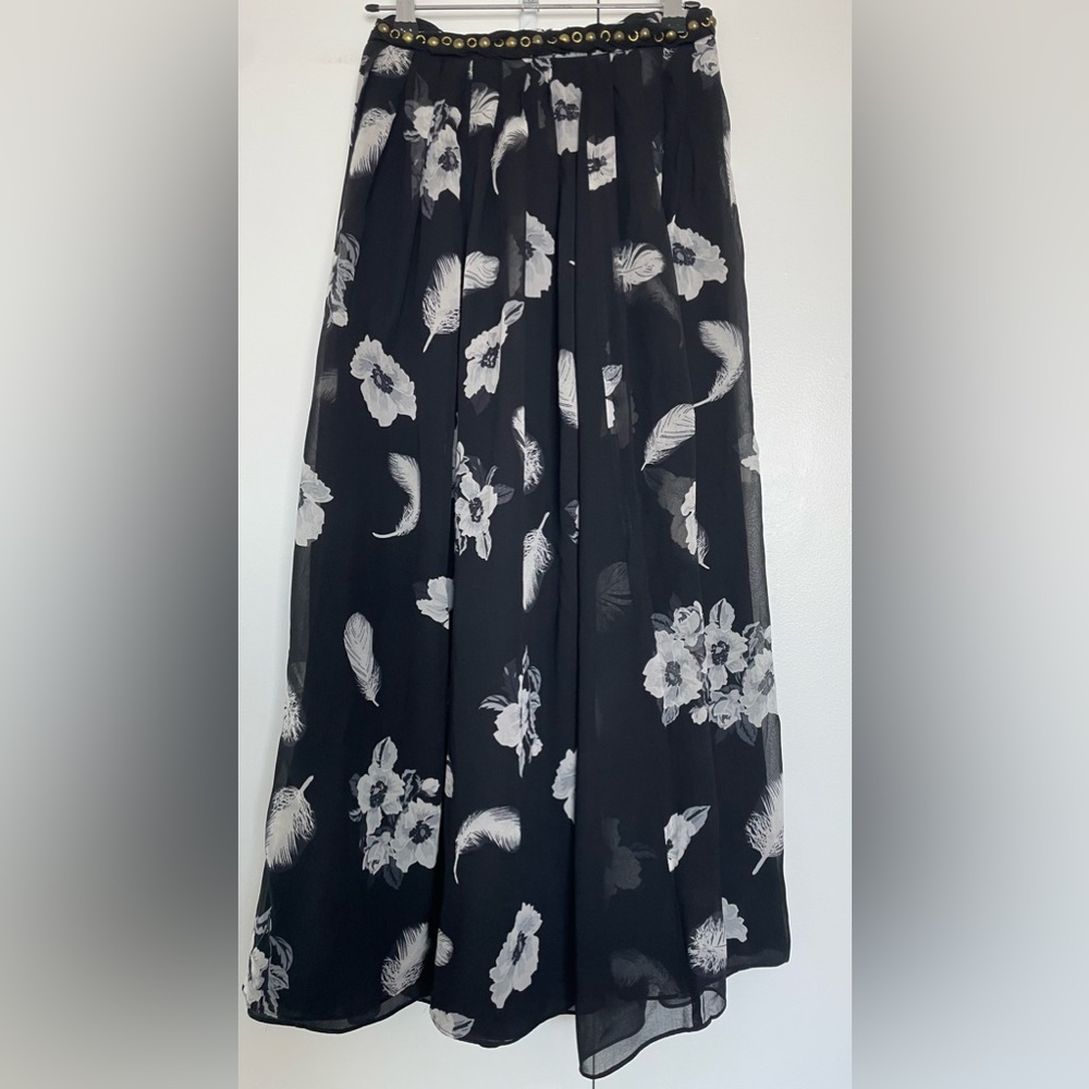Silk long skirt